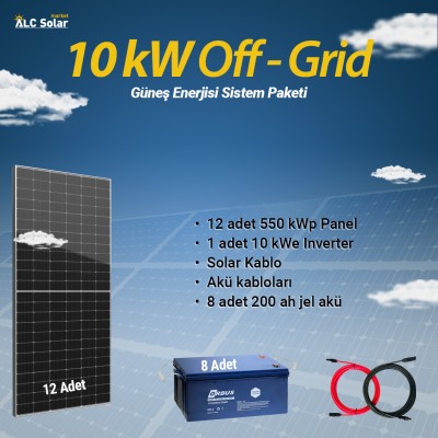 10 kW Off - Grid Güneş Enerjisi Sistem Paketi