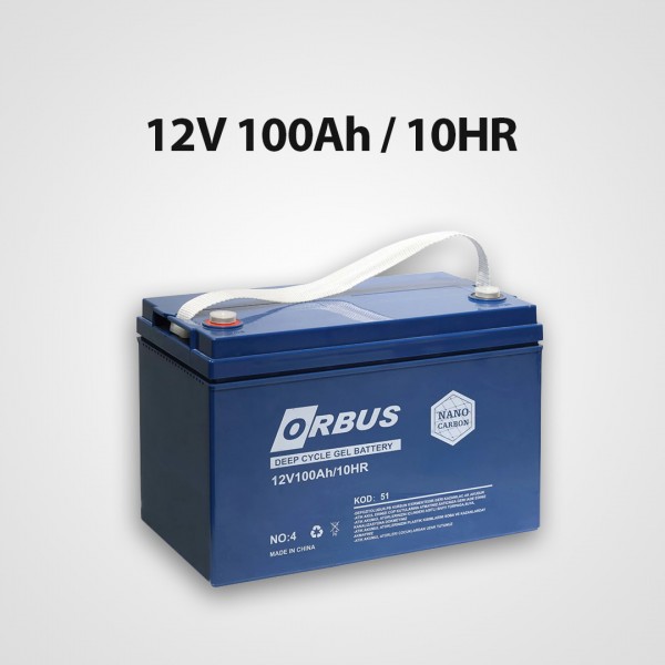 ORBUS 12V 100AH - Derin Deşarjlı Jel Akü