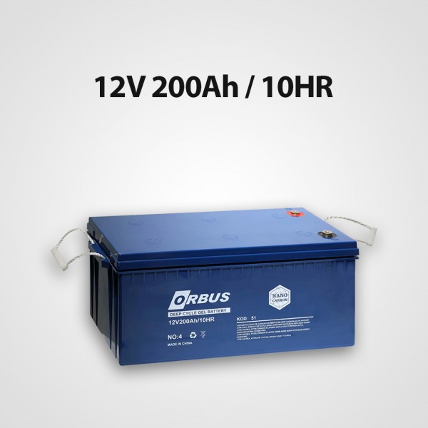 ORBUS 12V 200AH - Derin Deşarjlı Jel Akü
