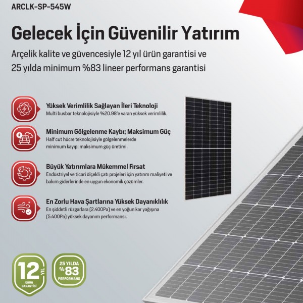 Arçelik Solar Panel 545W